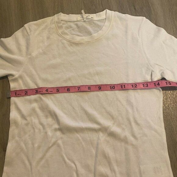 Rag & Bone Womens Ivory Short Sleeve Round Neck Casual Sweater Top Size XSmall - Picture 4 of 7